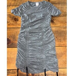 Cinq A Sept Estella Ruched Tied Drawstring Jersey Tee Womens Mini Dress Size M